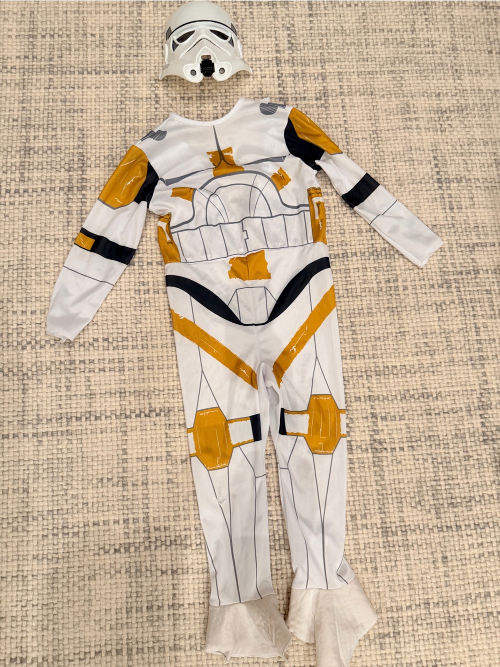 Star Wars Storm Trooper White and Gold Kids Costume Bodysuit